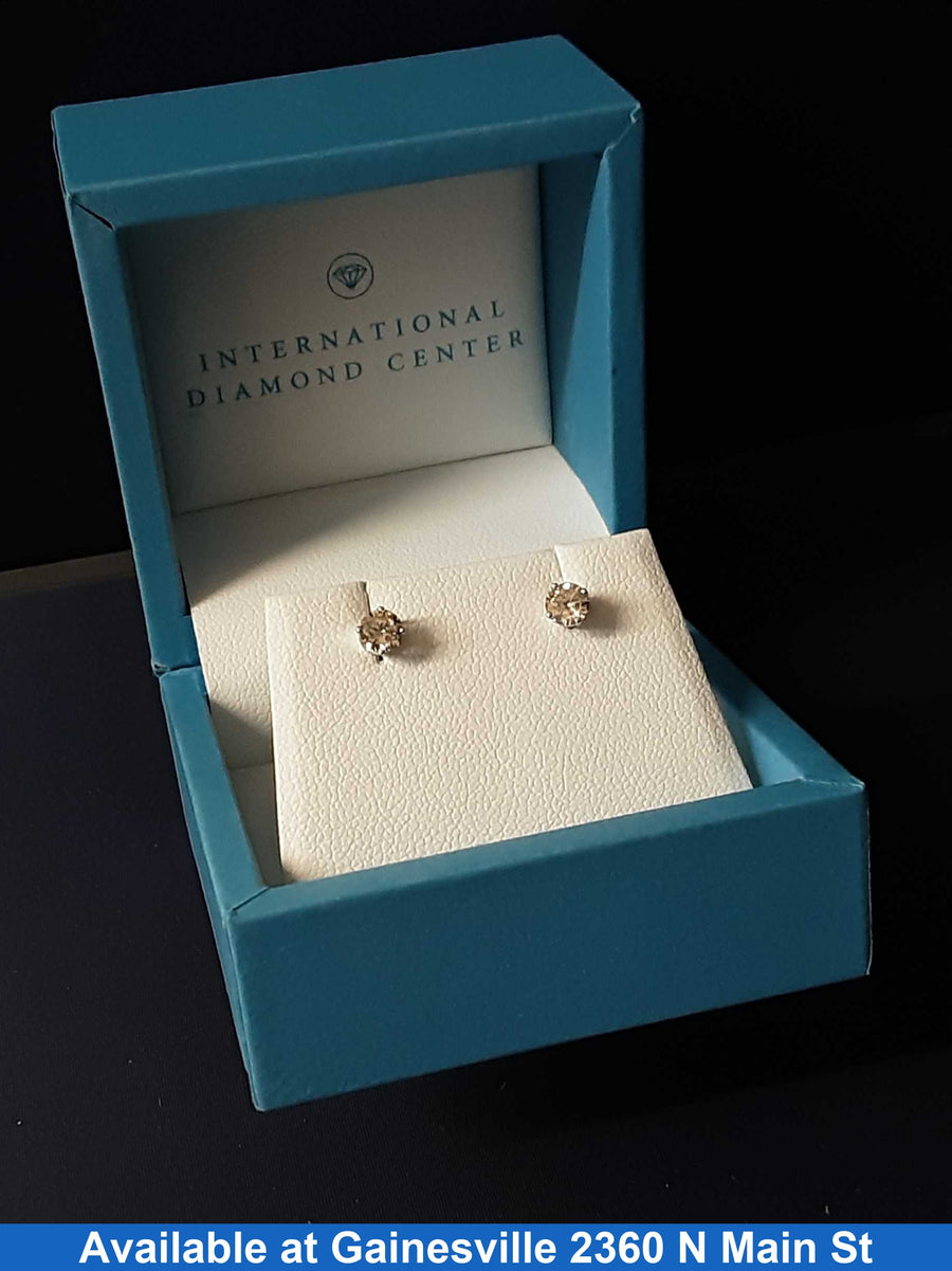 Double Stud Earring - White Gold 14k (.585) 0.7 grams