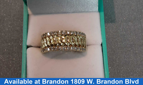 Ring - Wedding Band - Yellow Gold 10k (.417) 5.1 grams Size 11