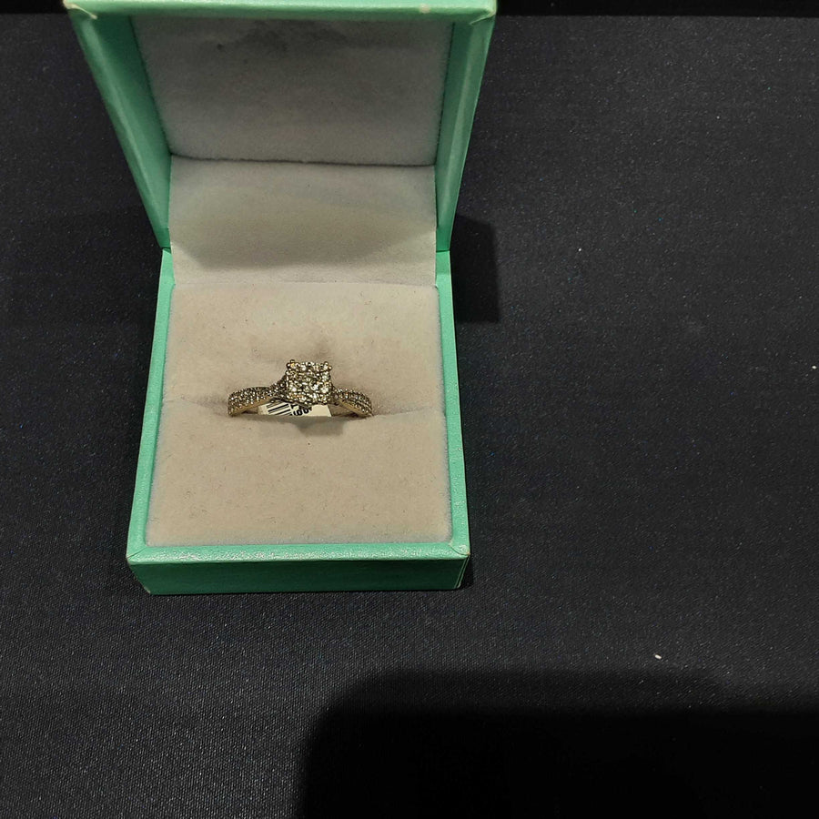 Ring - Wedding Set - White Gold 14k (.585) 3.5 grams Size 20