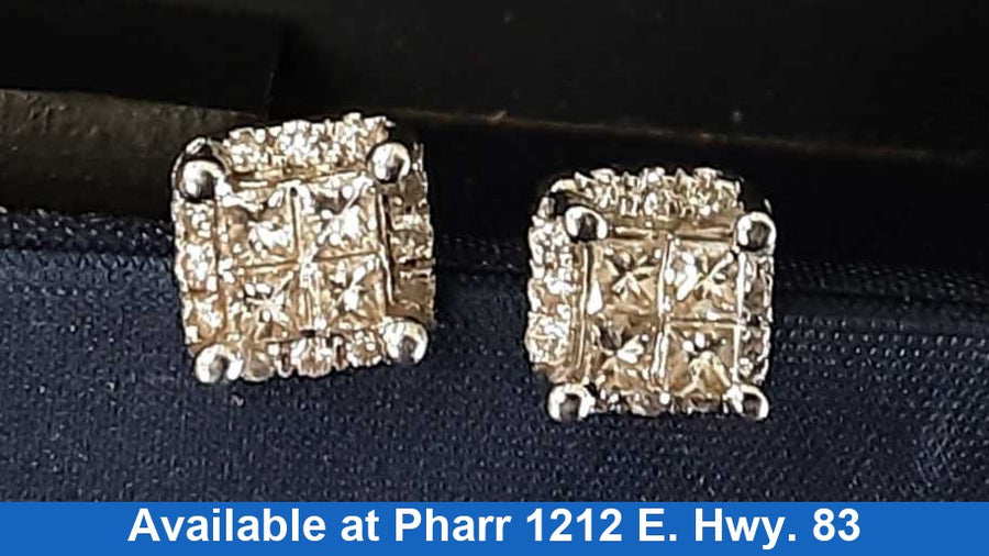 Earrings - White Gold 14k (.585) 1.5 grams