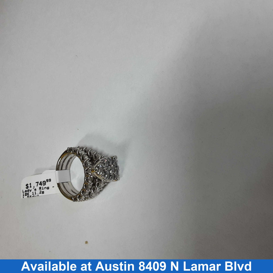 Women's Ring - White Gold 10k (.417) 11.2 grams Size 6.5