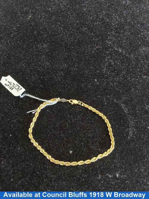 Rope Bracelet - Yellow Gold 14k (.585) 3.6 grams 7 inch