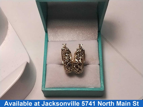 Hoop Earrings - Yellow Gold 10k (.417) 3.2 grams