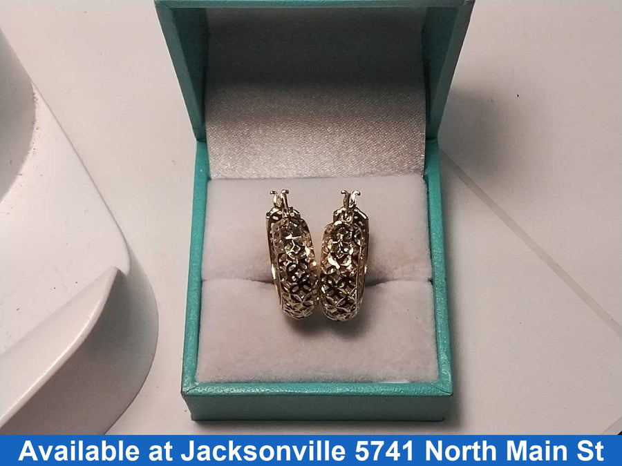 Hoop Earrings - Yellow Gold 10k (.417) 3.2 grams