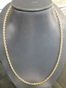 Rope Chain - Yellow Gold 14k (.585) 25.2 grams 28 inch