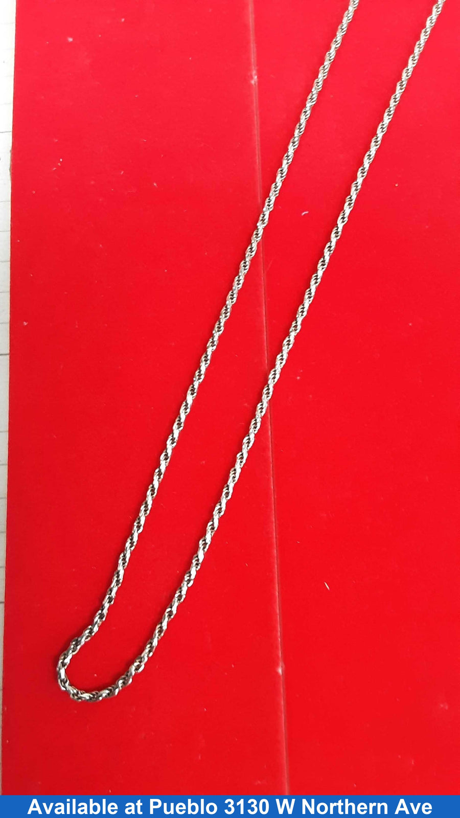 Diamond Cut Rope Chain - Silver 6.9 grams 20 inch