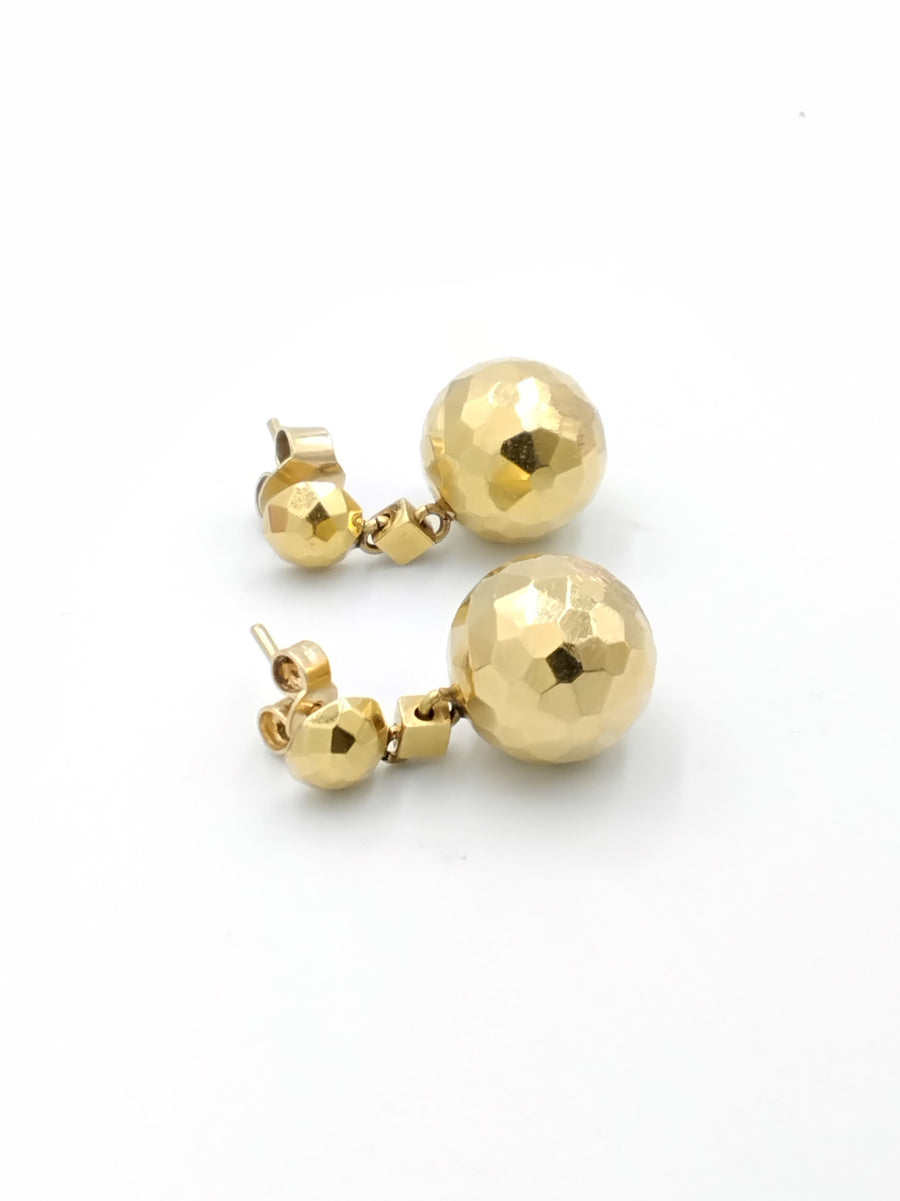 Gold Ball Earrings - Yellow Gold 14k (.585) 4.7 grams