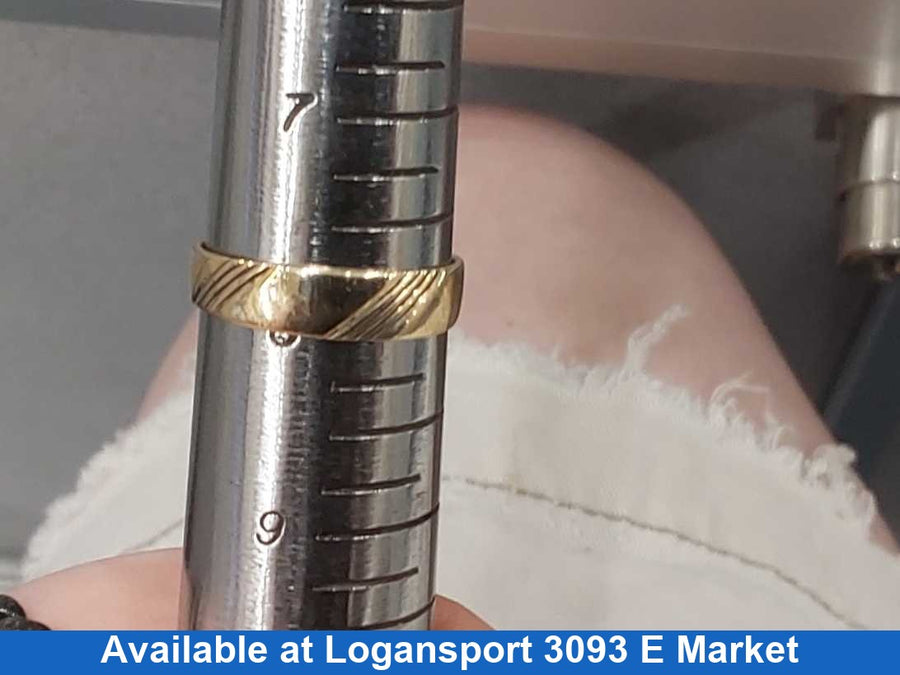 Ring - Wedding Band - Yellow Gold 10k (.417) 1.9 Grams Size 8