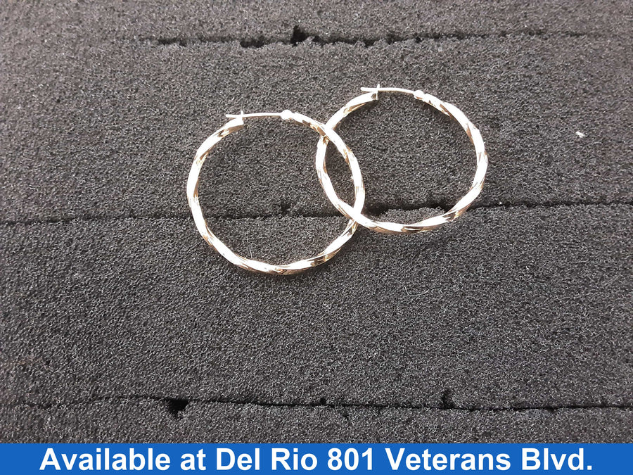 Hoop Earrings - Yellow Gold 10k (.417) 1.6 grams