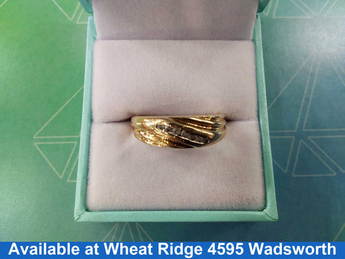 Ring - Wedding Band - Yellow Gold 10k (.417) 4.6 grams Size 9.5