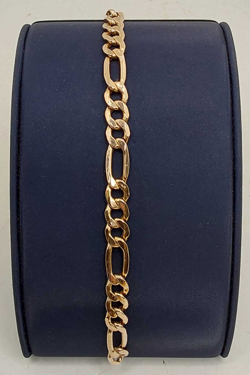 Figaro Bracelet - Yellow Gold 10k (.417) 8.21 grams 7 inch