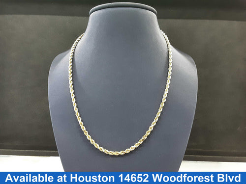 Rope Chain - Yellow Gold 10k (.417) 12.1 grams 20 inch