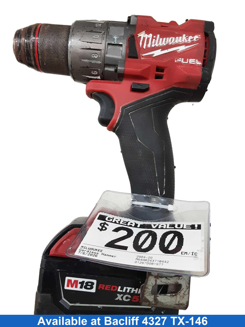 Milwaukee 2904-20 Red Cordless Hammer Drill