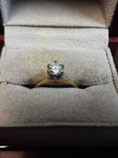 Women's Ring - Solitaire - Yellow Gold 14k (.585) 2.5 grams Size 8.5