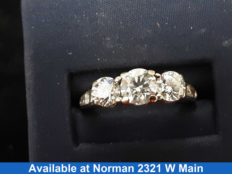 Ring - Wedding Band - White Gold 14k (.585) 4.4 grams Size 7.5