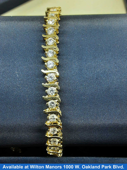 Tennis Bracelet - Yellow Gold 10k (.417) 14.9 grams 8 inch