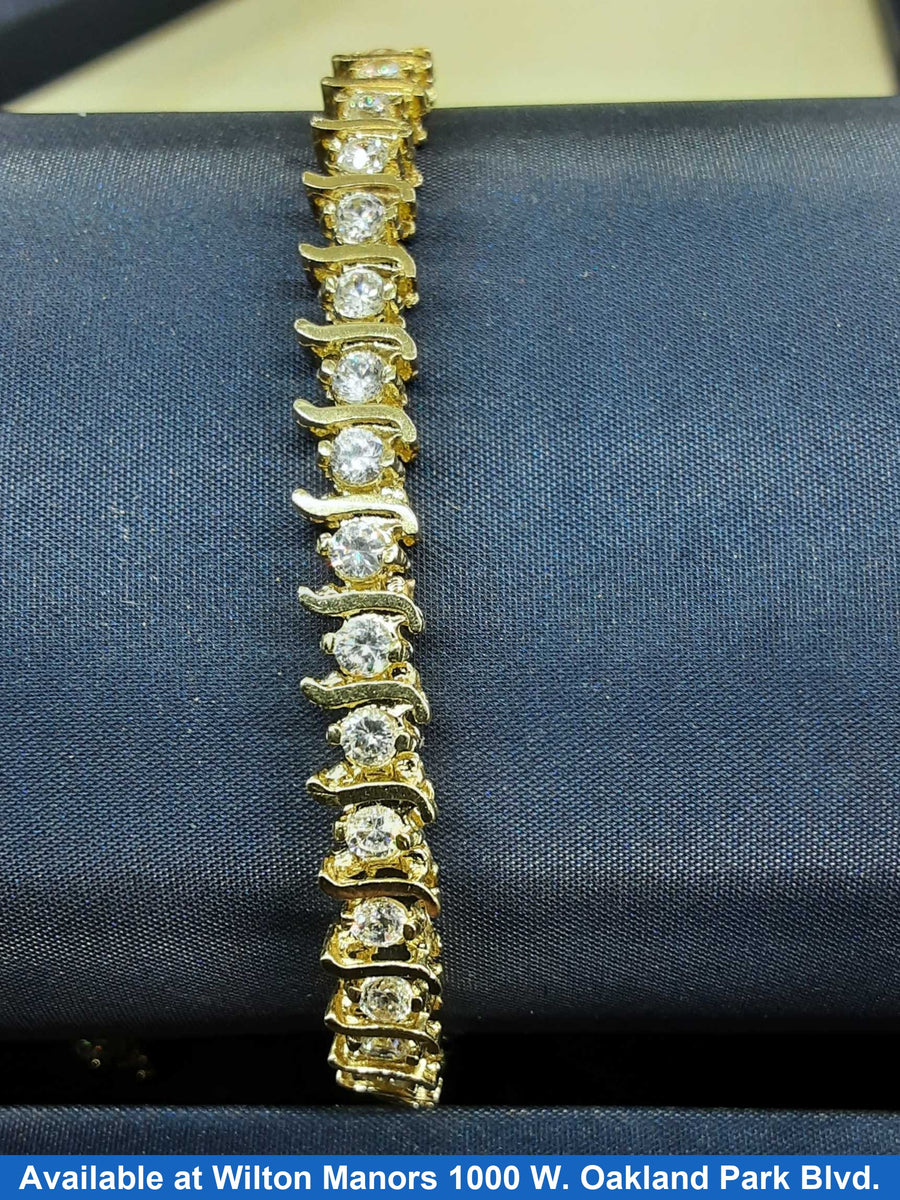 Tennis Bracelet - Yellow Gold 10k (.417) 14.9 grams 8 inch