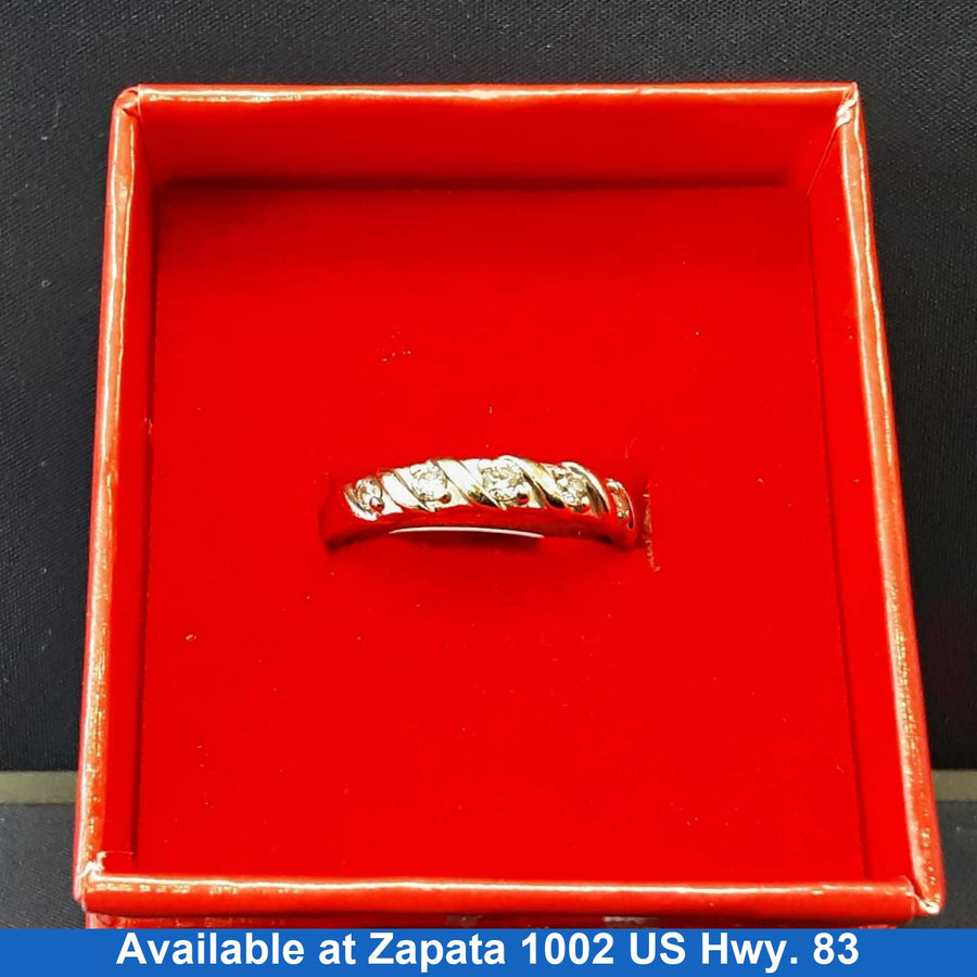 Ring - Wedding Band - White Gold 10k (.417) 2.4 grams Size 9.5