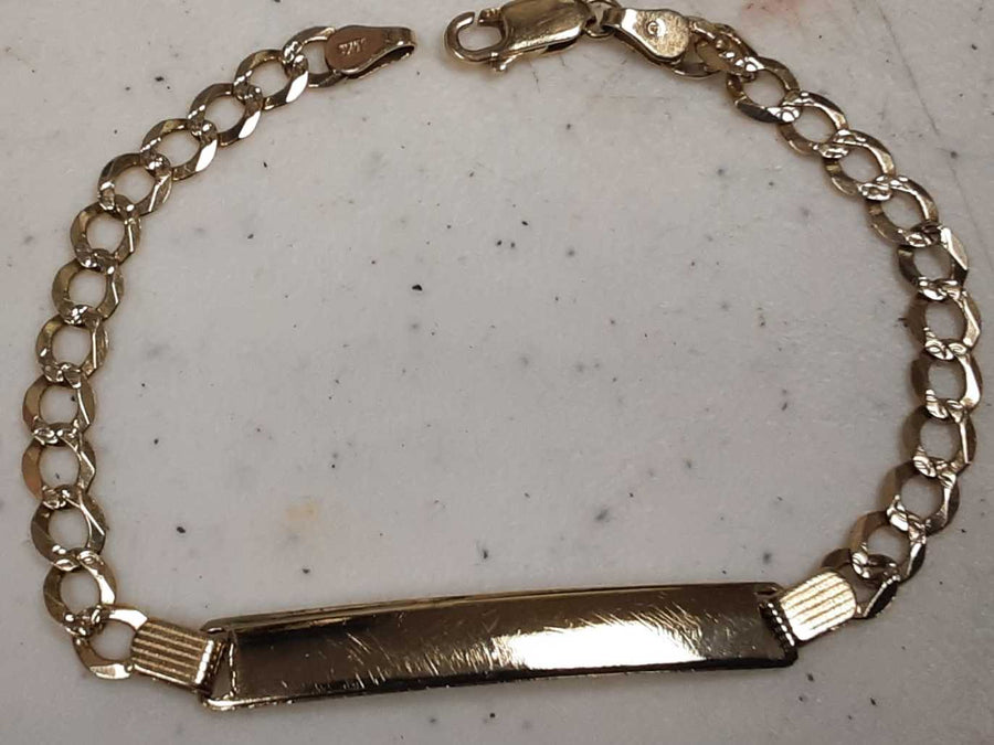 ID Bracelet - Yellow Gold 14k (.585) 6.3 grams 7 inch