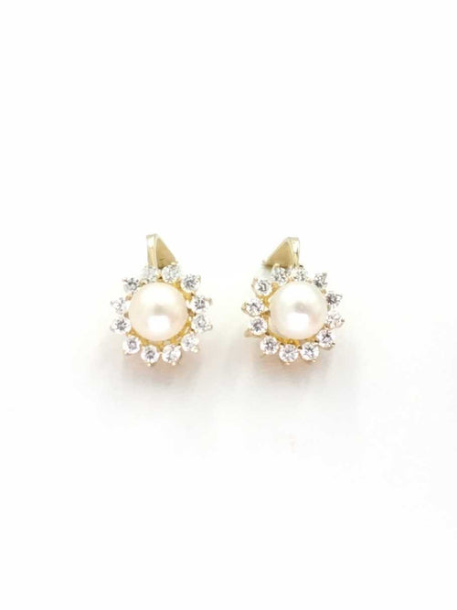 Pearl Earrings - Yellow Gold 14k (.585) 3.7 grams