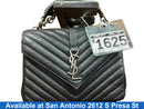 Yves Saint Laurent College Medium Flapbag Matelasse Lambs Black Purse / Handbag