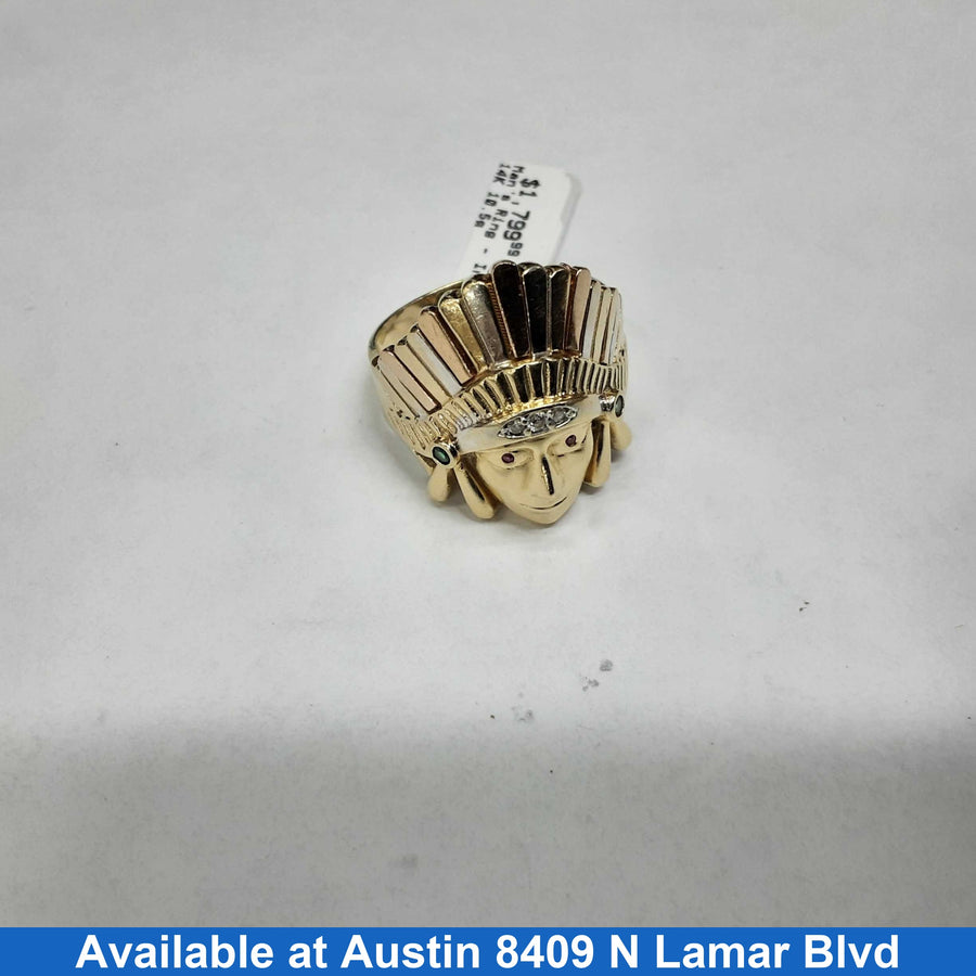 Men's Ring - Yellow Gold 14k (.585) 10.5 grams Size 13