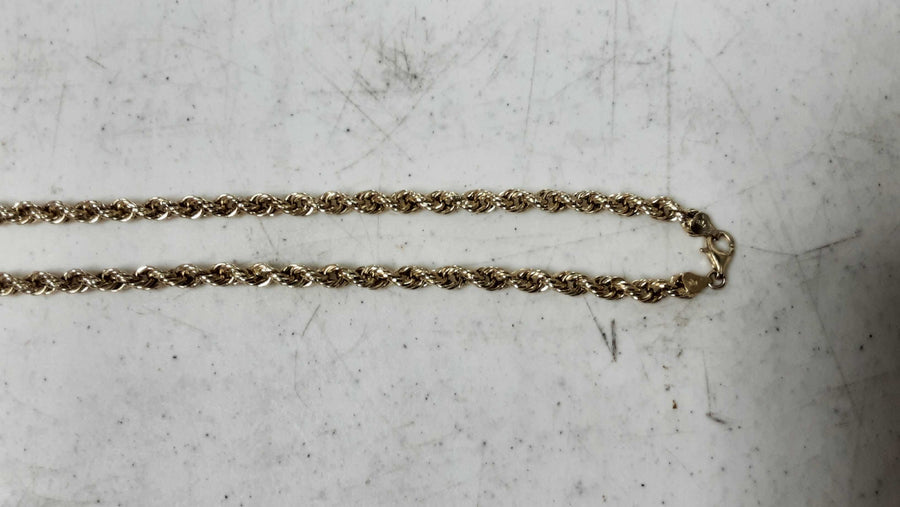 Rope Chain - Yellow Gold 10k (.417) 22.5 grams 32 inch