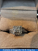 Ring - Wedding Set - White Gold 14k (.585) 7.3 grams Size 6