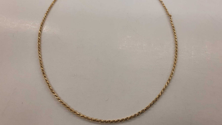 Rope Chain - Yellow Gold 14k (.585) 9.6 grams 18 inch