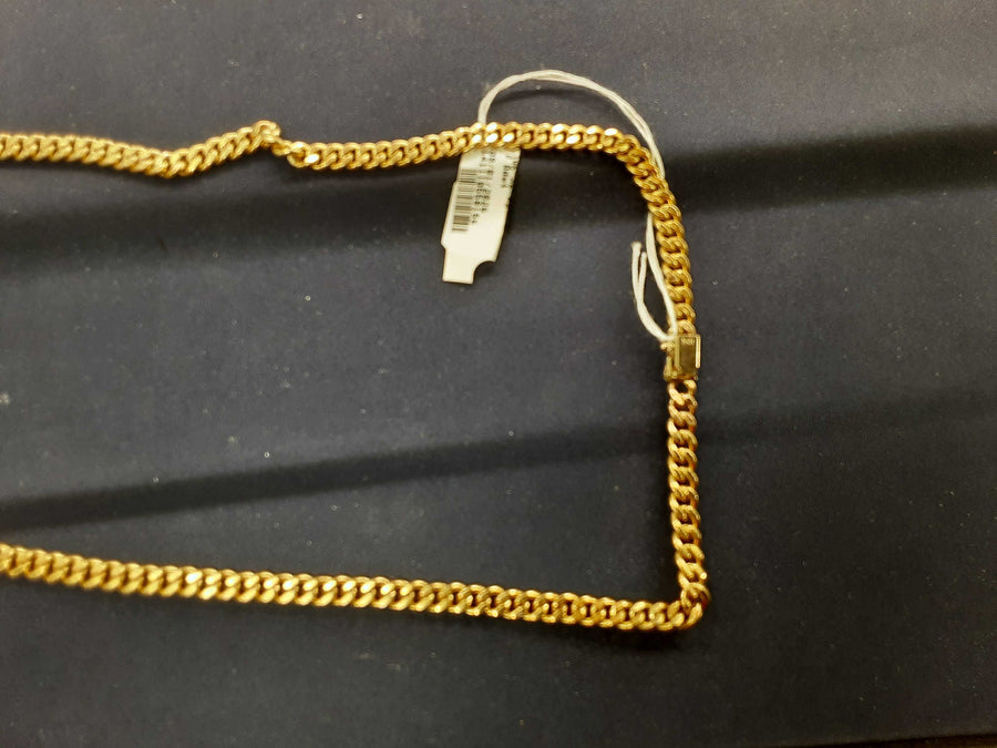 Cuban Link Chain - Yellow Gold 10k (.417) 32 grams 18 inch