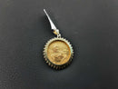 22kt Gold Diamond Coin Pendant - Yellow Gold 14k (.585) 25.8 Grams