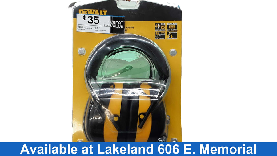 Dewalt Dpg15 Yellow Stereo Headphone