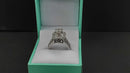 Ring - Wedding Set - White Gold 14k (.585) 8.8 grams Size 7