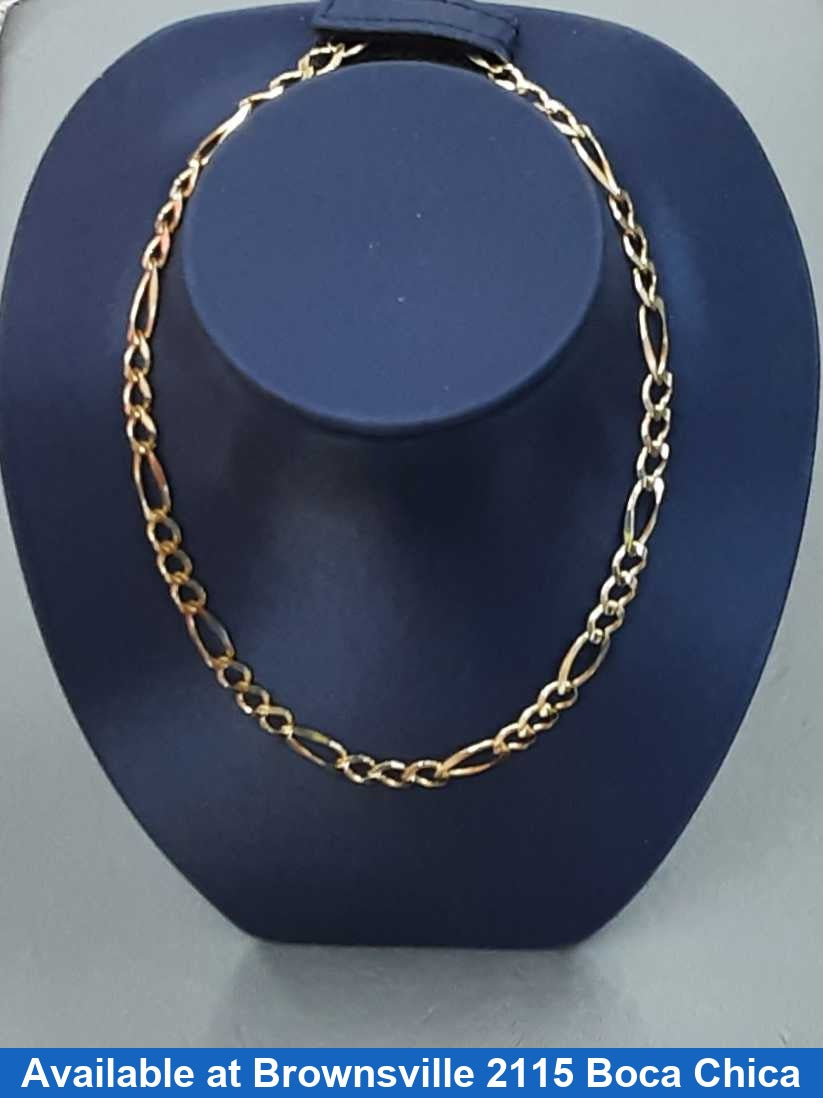 Figaro Chain - Yellow Gold 10k (.417) 15.5 grams 24 inch