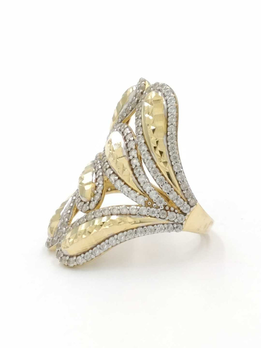 Women's Ring - Yellow Gold 14k (.585) 5.2 grams Size 8