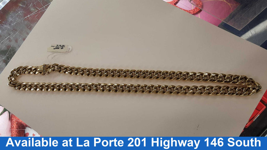 Cuban Link Chain - Yellow Gold 10k (.417) 59.3 grams 22 inch