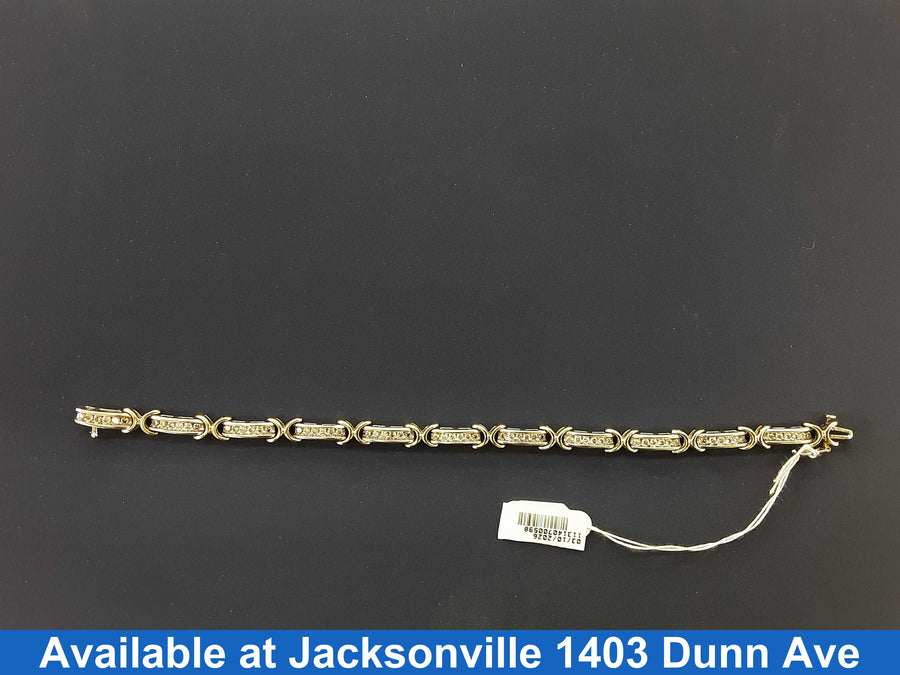 Tennis Bracelet - Yellow Gold 10k (.417) 13.8 grams 8 inch