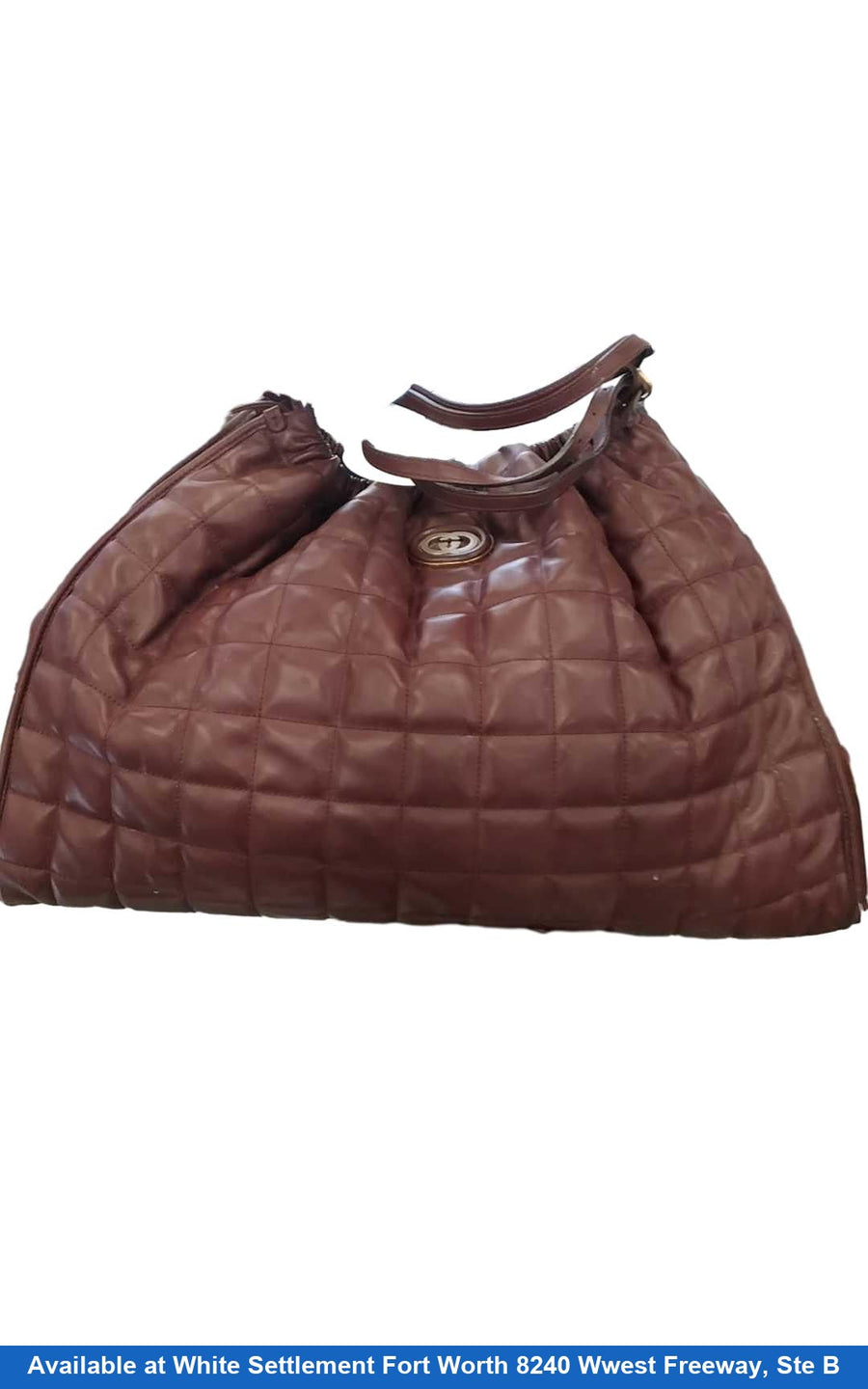 Gucci Calfskin Quilted Large Deco Tote Bag Red Purse / Handbag