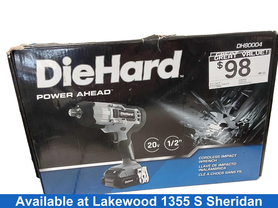 Die Hard Dh80004 Gray Cordless Impact Drill