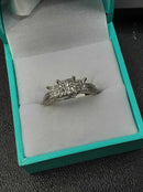 Ring - Engagement Set - White Gold 18k (.750) 4.1 grams Size 7
