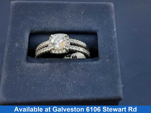 Ring - Engagement Set - White Gold 10k (.417) 3.9 grams Size 7