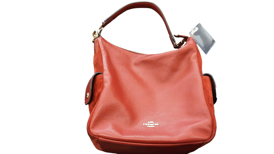 Coach Pebbeled Orange Purse / Handbag