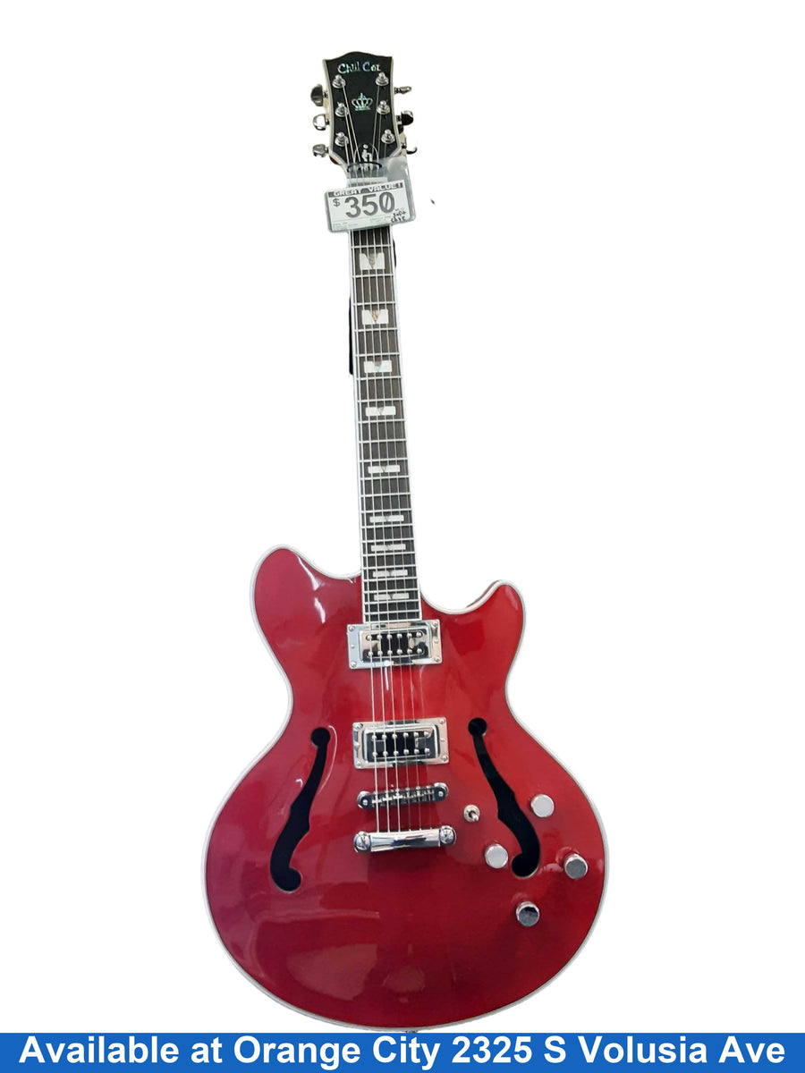 Chill Cat Superthin Crown Sa-211 Red Electric Classic Guitar