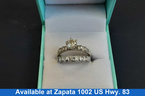 Ring - Engagement Set - White Gold 10k (.417) 3.2 grams Size 7