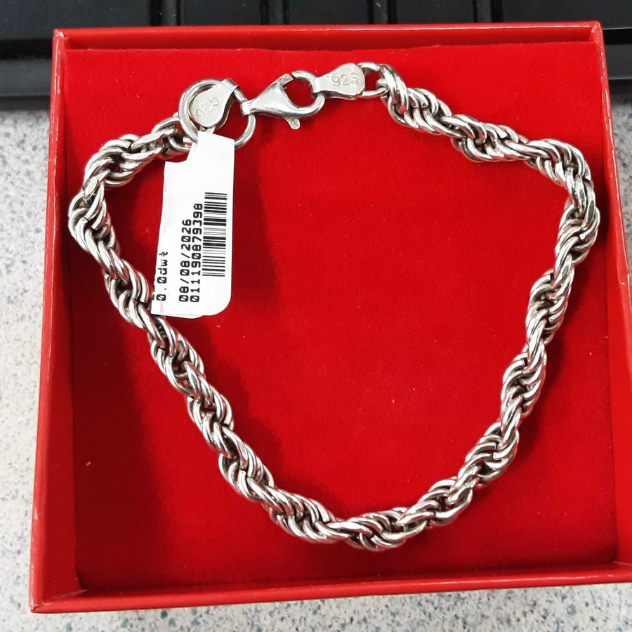 Rope Bracelet - Silver 20 grams 8 inch