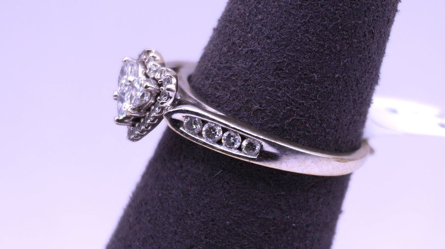 Women's Ring - White Gold 10k (.417) 3.2 Grams Size 8.5