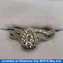 Ring - Wedding Set - White Gold 14k (.585) 5.7 grams Size 20