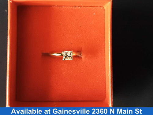 Women's Ring - Solitaire - Yellow Gold 14k (.585) 1.7 grams Size 5.5