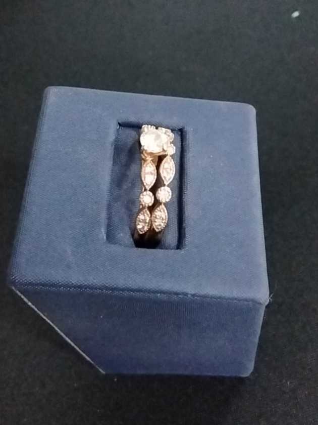 Ring - Engagement Set - Rose Gold 10k (.417) 4.5 grams Size 8