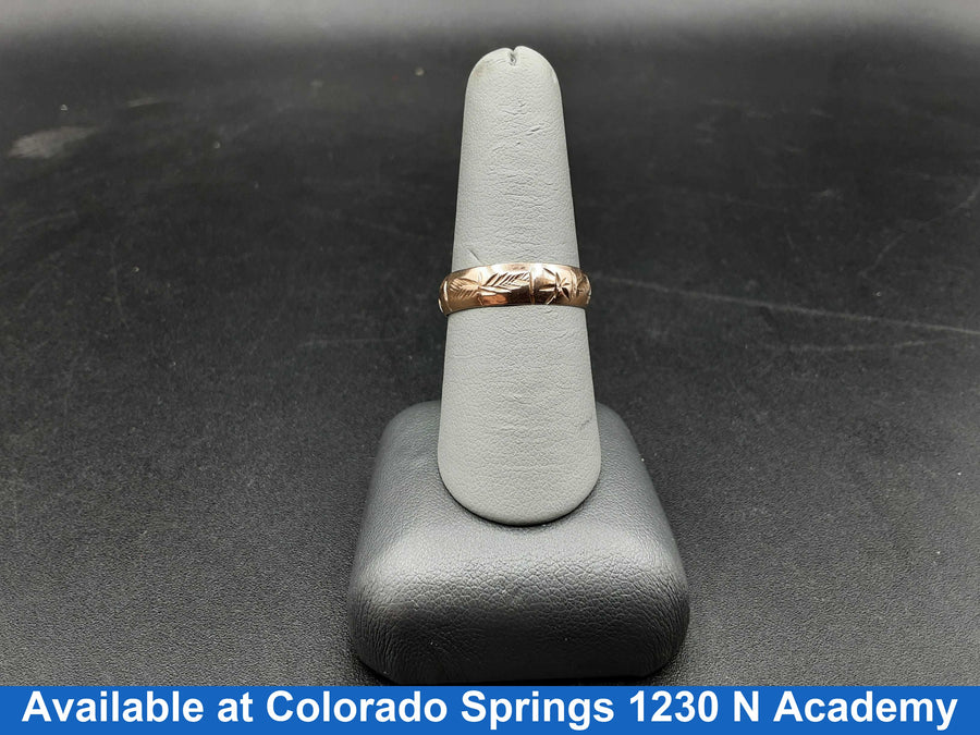 Ring - Wedding Band - Yellow Gold 10k (.417) 2.8 grams Size 8.5